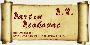 Martin Miokovac vizit kartica
